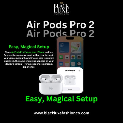 AirPods Pro 2 with 100% ANC working + Spatial Audio + GPS Tracking (Find My Device) With Digital Luxe Combo