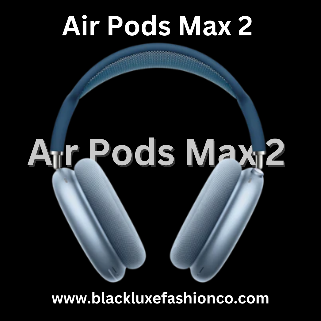 Air Pods Max 2 Wireless Over-Ear Headphones with 100% Passive Noise Cancelling - High Bass Drivers with Immersive Sound