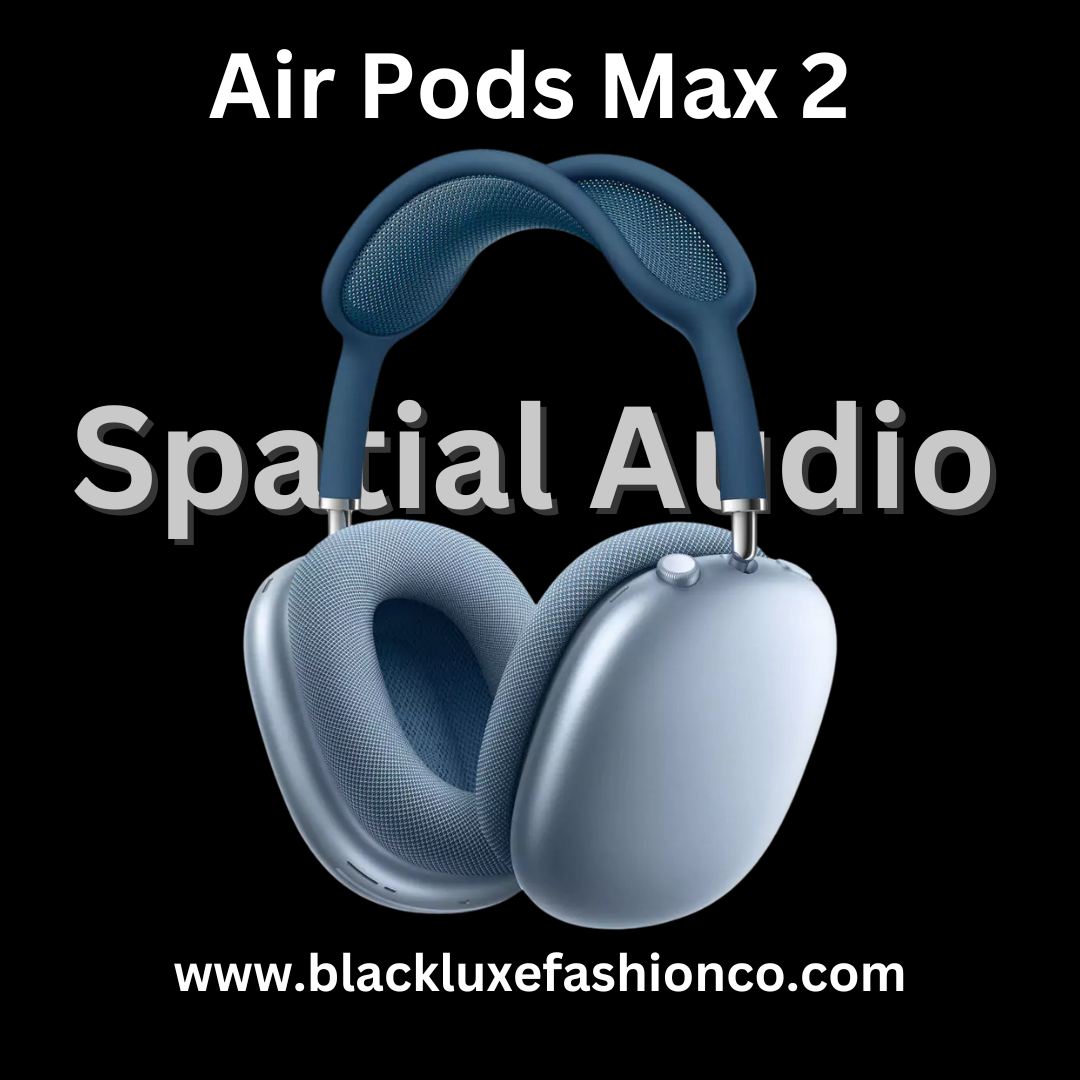 Air Pods Max 2 Wireless Over-Ear Headphones with 100% Passive Noise Cancelling - High Bass Drivers with Immersive Sound