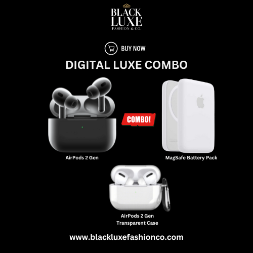 AirPods Pro 2 with 100% ANC working + Spatial Audio + GPS Tracking (Find My Device) With Digital Luxe Combo