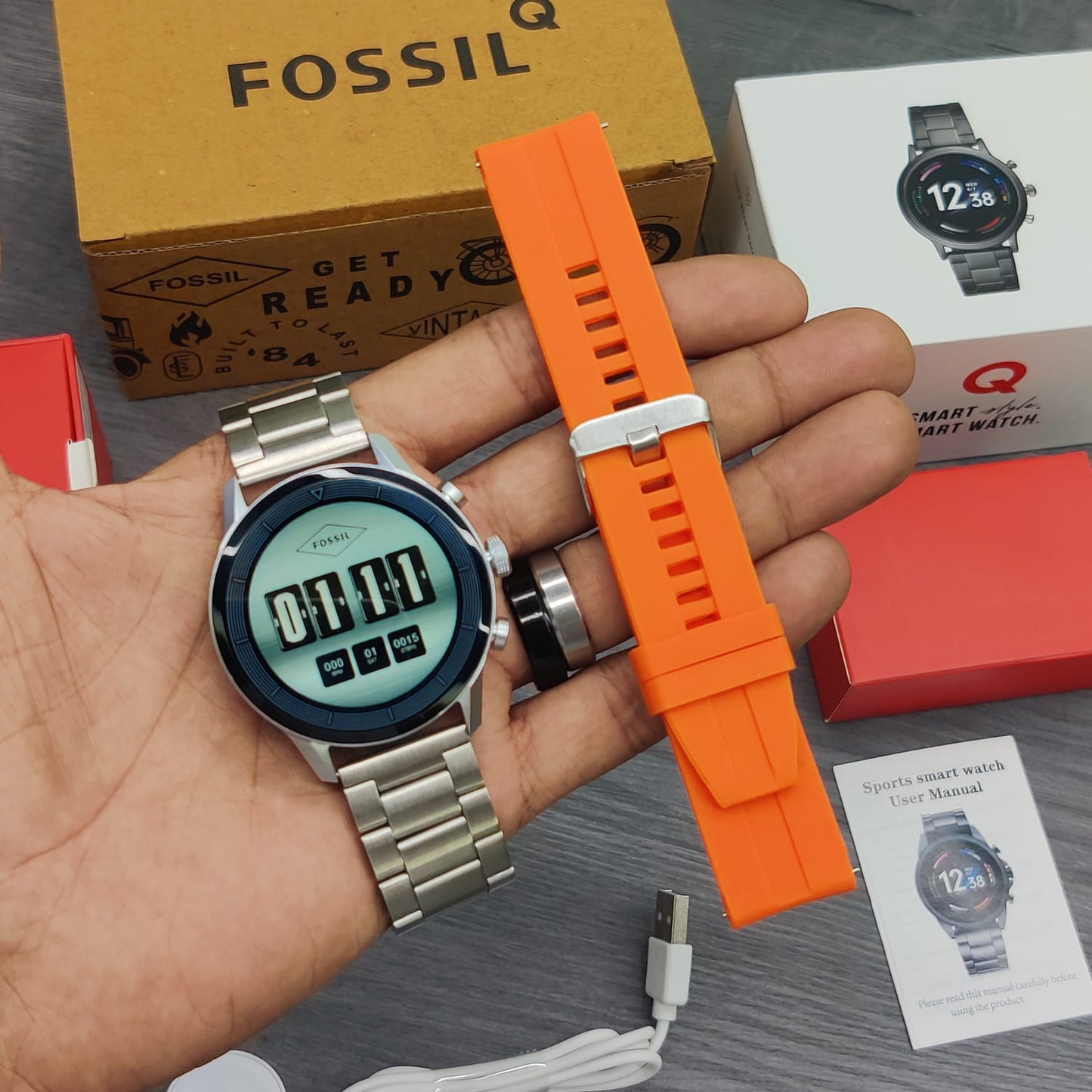 Fossil Q SmartWatch Steel Strap With Band Strap