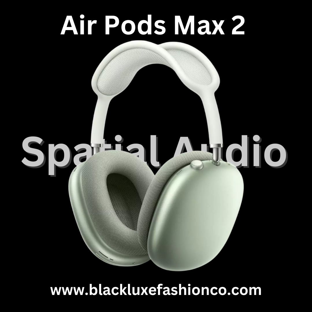 Air Pods Max 2 Wireless Over-Ear Headphones with 100% Passive Noise Cancelling - High Bass Drivers with Immersive Sound