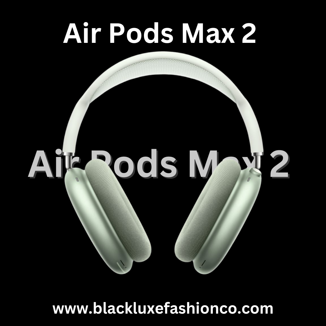 Air Pods Max 2 Wireless Over-Ear Headphones with 100% Passive Noise Cancelling - High Bass Drivers with Immersive Sound