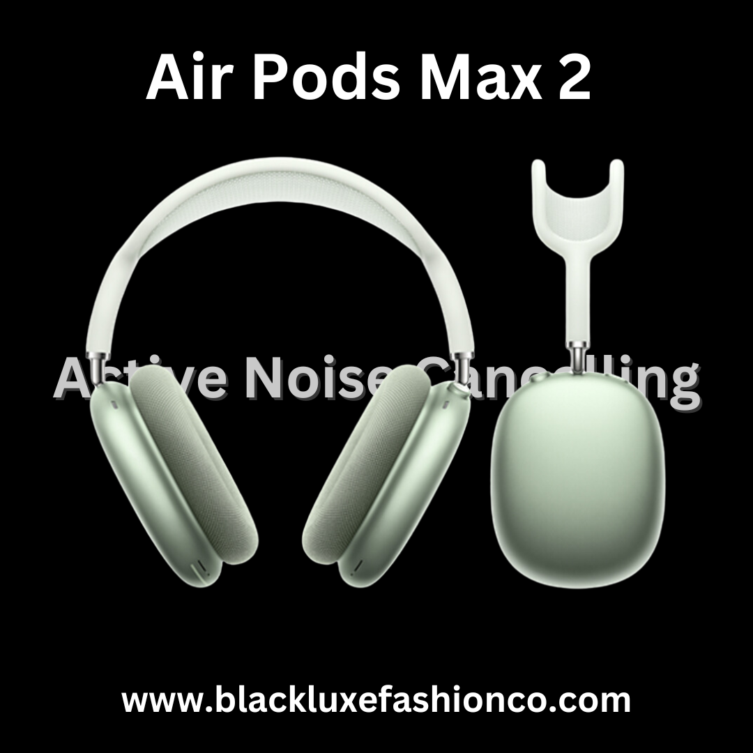 Air Pods Max 2 Wireless Over-Ear Headphones with 100% Passive Noise Cancelling - High Bass Drivers with Immersive Sound