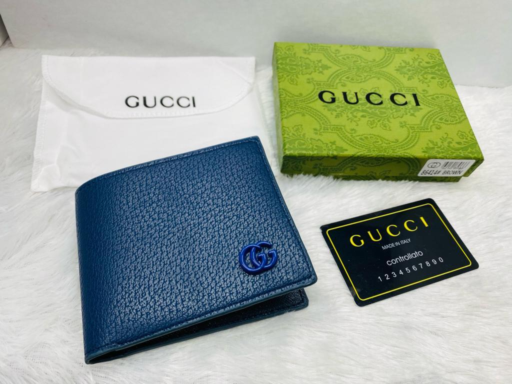 Gucci Luxury Men Wallet Blue