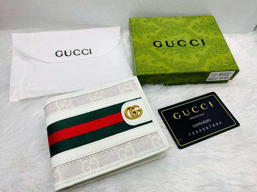 Gucci Luxury Men Wallet White