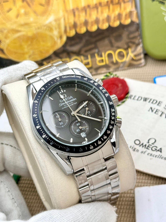 Omega Speed Master Chorono Meter Watch For Men