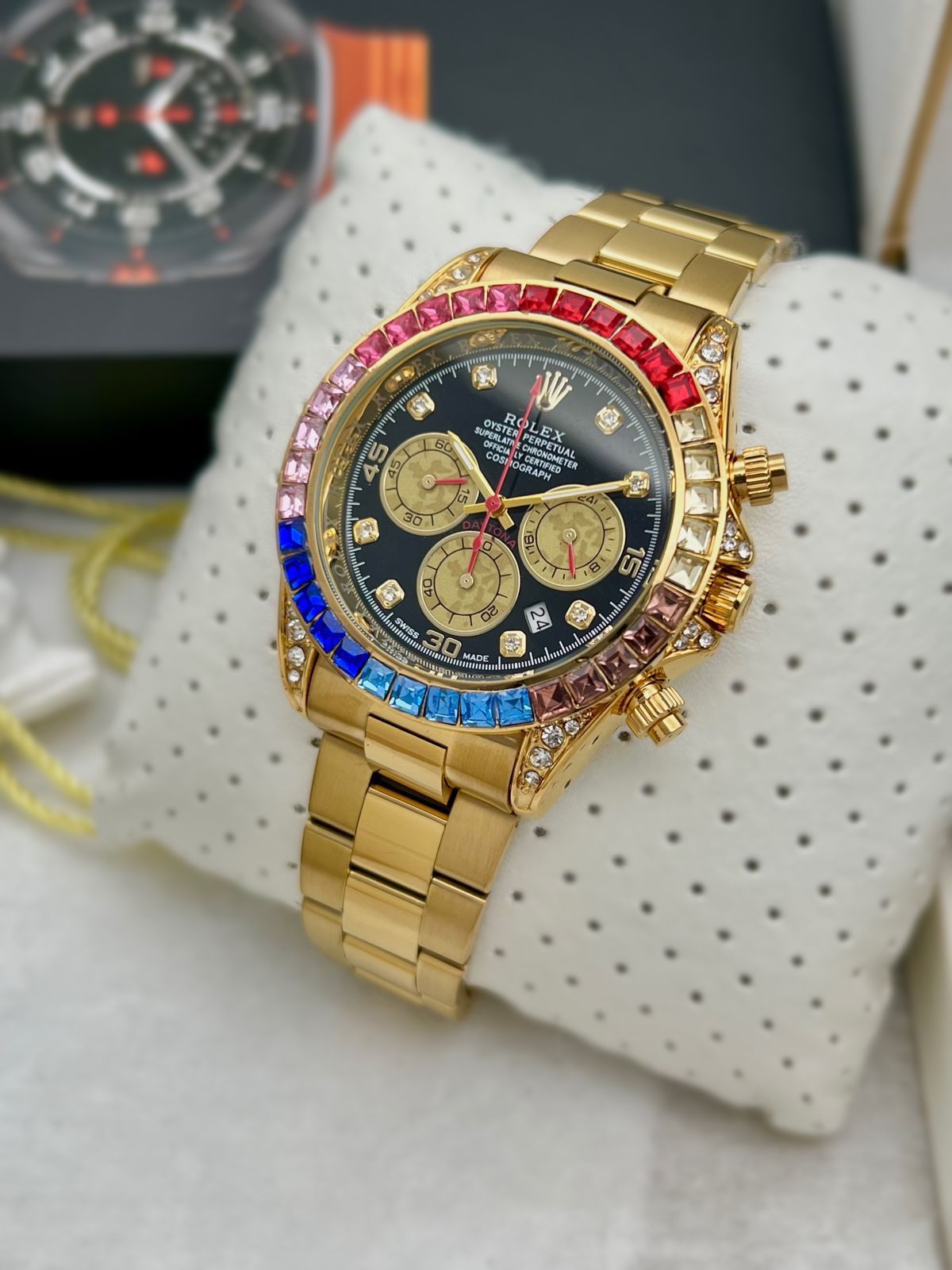 Rolex Rainbow Daytona Luxury Watch For Men